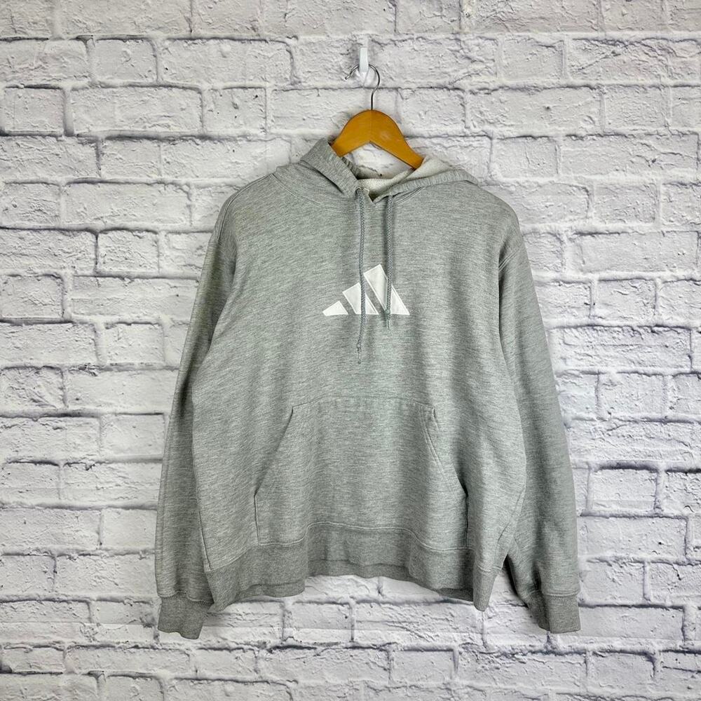 Vintage 90s Adidas heather grey hoodie